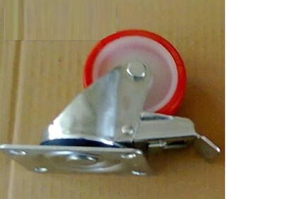 RUOTA PIROETTANTI con freno PER ARMADIO CARRELLO RUOTE mm30 x 80 h portata 100kg