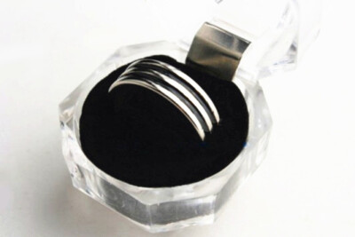 Black Double Stripes Wizard PK Ring 20mm,Magic Accessories,Magic Tricks