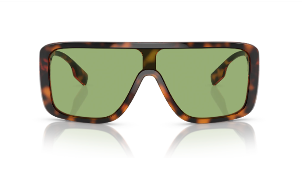 Pre-owned Burberry Be4401u 3002 2 Dark Havana Green Men's 70 Mm Sunglasses