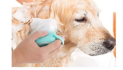 Pet Bath Massage Brush Puppy Dog Cat Grooming Cleaning Soft