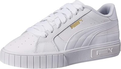 Authentic PUMA Cali Star Women's Shoes ~ White ~ Gold Logo