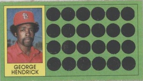 1981 Topps Baseball Scratch-Off - George Hendrick #85