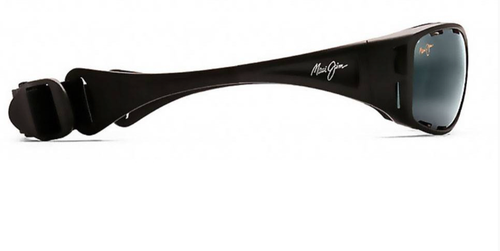 Pre-owned Maui Jim Waterman Mj 410-2m Matte Black W/ Neutral Grey Polarized Sunglasses