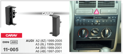 1 DIN Radio Blende Einbau Rahmen passend für AUDI A4 (B5) 1999-2001