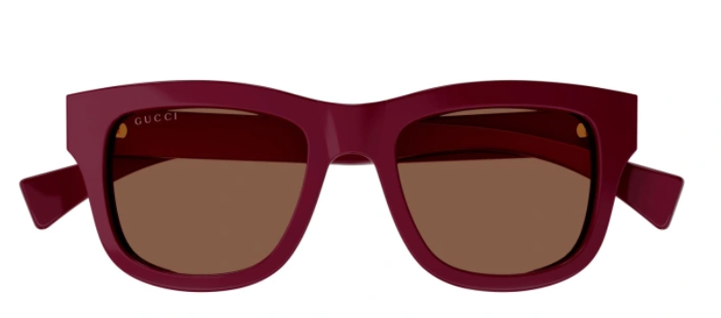 Pre-owned Gucci Gg1135s 003 Burgundy/brown 51-19-145 Sunglasses Authentic