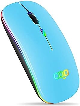 COO Wireless Mouse, LED Slim Dual Mode(Bluetooth 5.1 and 2.4G Wireless) Rec.