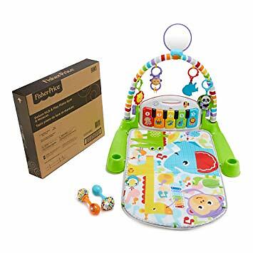 Fisher-Price Deluxe Kick and Play Piano Gym in Green