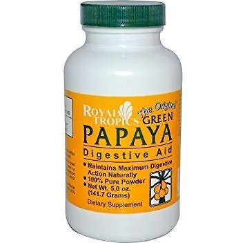Royal Tropics Green Papaya Digestive Enzymes Powder 5 унций порошка