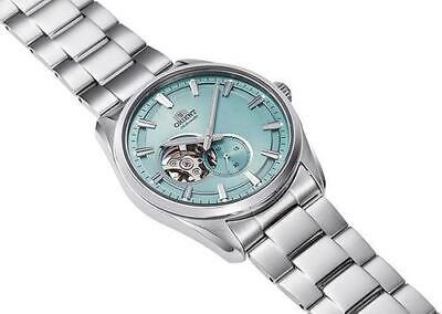Pre-owned Orient Rn-ar0009l Blue Contemporary 24 Jewels Automatic Mechanical Watch Men F/s