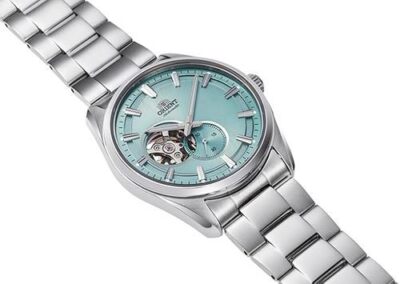 Pre-owned Orient Rn-ar0009l Blue Contemporary 24 Jewels Automatic Mechanical Watch Men F/s