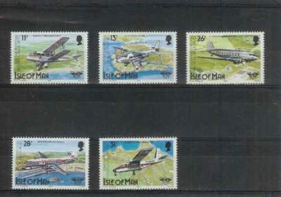 Isle of Man postfris 1984 MNH 256-260 - Vliegtuigen / Airplanes