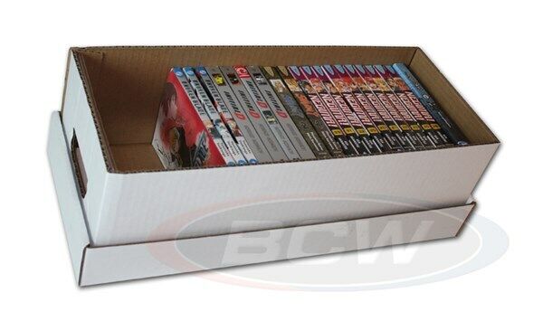 One New BCW DVD / Media / Manga White Corrugated Cardboard Storage Box boxes