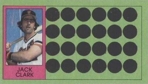 1981 Topps Baseball Scratch-Off - Jack Clark #70