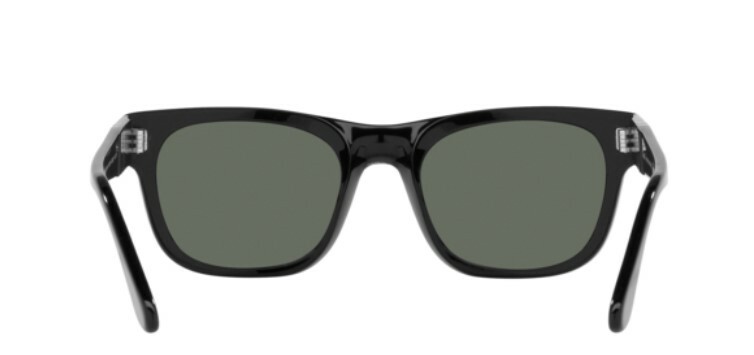 Pre-owned Persol 0po3269s 95/58 Black/ Green Polarized Rectangle Unisex Sunglasses In Brown