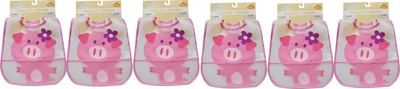 Babero Cerdito Angel Of Mine 6 - 12 Meses Con Bolsillo Delante 6 Unid Por Pack