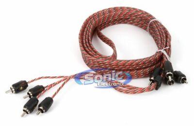 Stinger SI4412 12 ft. 4-Channel 4000 Series RCA Interconnect Cable Wire