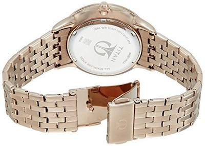 Pre-owned Titan Bandhan Analog Pink Dial Couple Watch-nl9400194201wm01