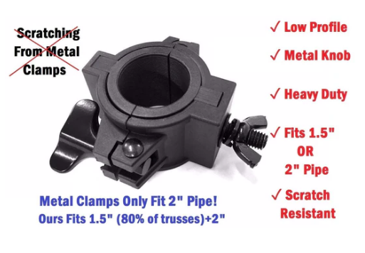 Heavy Duty Truss Clamps DJ Lighting O Clamp Mount Fits 1.5" & 2" Tubing 5 Pcs