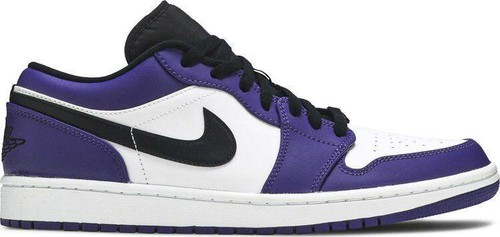 JORDAN 1 Low Court Purple White Men 553558-500 New Authentic | eBay