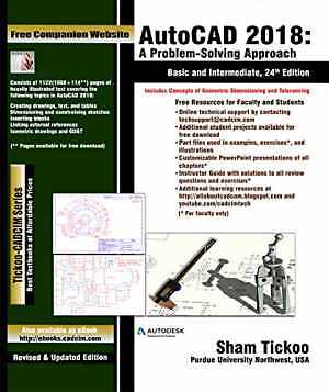 AutoCAD 2018: A Problem-Solving - Paperback, by Prof. Sham Tickoo - Acceptable