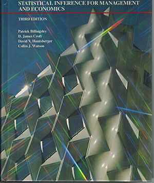 Statistical inference for - Hardcover, by Patrick Billingsley; etc. - Acceptable
