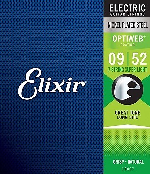 Elixir 19007 Optiweb 09-52 7 String Electric t93_0924_1