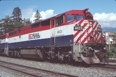 BCR 4623 C40-8M SQUAMISH (BRITISH COLUMBIA RAILWAY) ORIGINAL SLIDE 08-05-96 T9-6