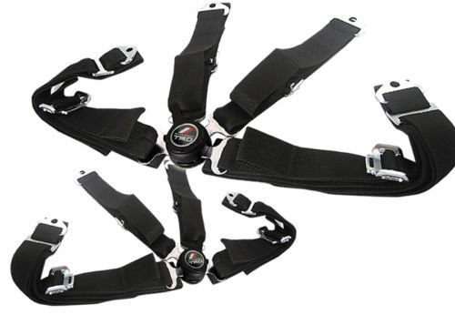 Black Flame Leather Seat Belt Shoulder Pads – Soft Covers For Toyota & More