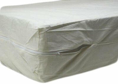 100% Cotton Fleetwood Cotton Mattress Cover, Full Size, Zips around the mattress
