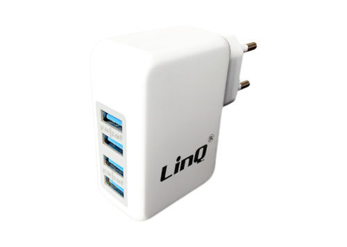 Alimentatore Caricabatteria Universale Da Rete 4 Porte Usb 2.0 Linq A-4457