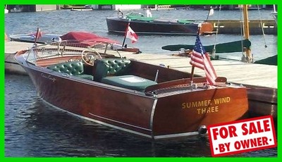 1950 Chris Craft Sportsman w/Trailer Flathead 6 Motor LOA 22' Restored Chrome