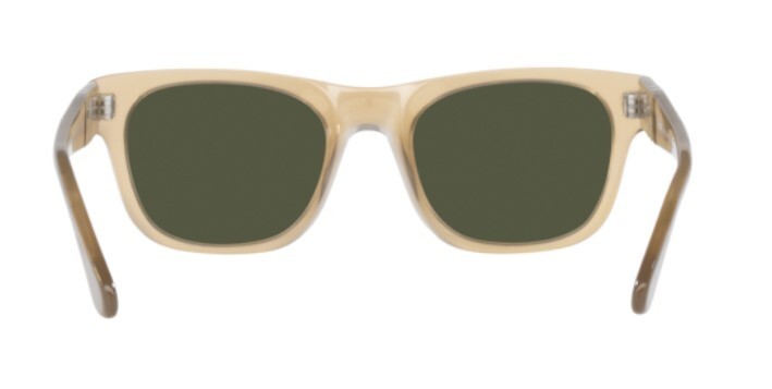 Pre-owned Persol 0po3269s 116931 Beige Opal/green Rectangle Unisex Sunglasses