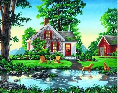 DIMENSIONS 91433 Summer Cottage Paint By Number Kit 20x16