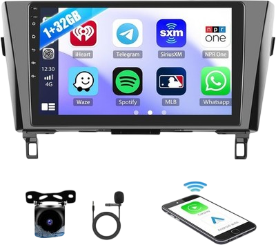 CAMECHO Android 11 Car Carplayer for Nissan Qashqai J11 2014-2018 Double Din