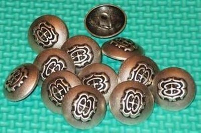 ORNATE Set 12 Vintage Antiqued SILVER METAL New Buttons 13/16