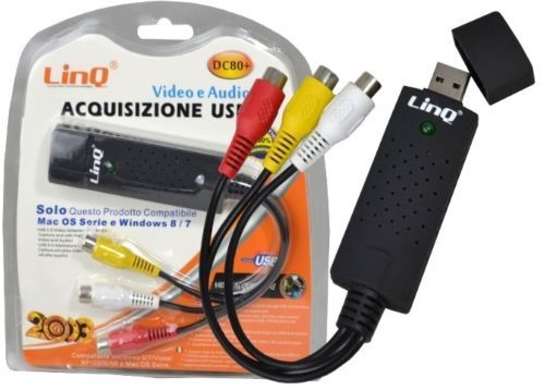 Scheda Di Acquisizione Adatattore Video Audio Capture Usb 2.0 Linq Dc80+