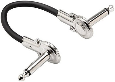  IRG-101 Low-Profile Right Angle Guitar Patch Cable, 1 Feet Black Black 12 Inch
