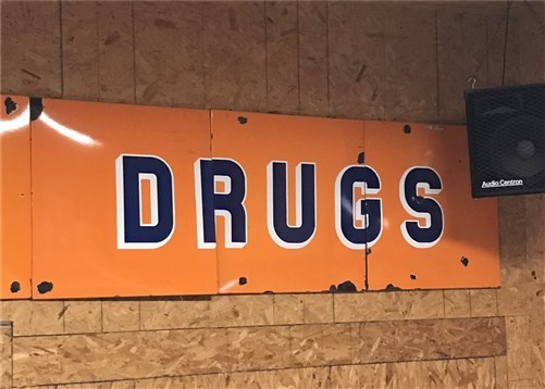 Vintage Rexall Drugs Sign, 6 Panels, Porcelain Advertising Sign, Drug Store Sign