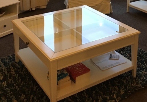 Coffee Table IKEA Liatorp White Glass