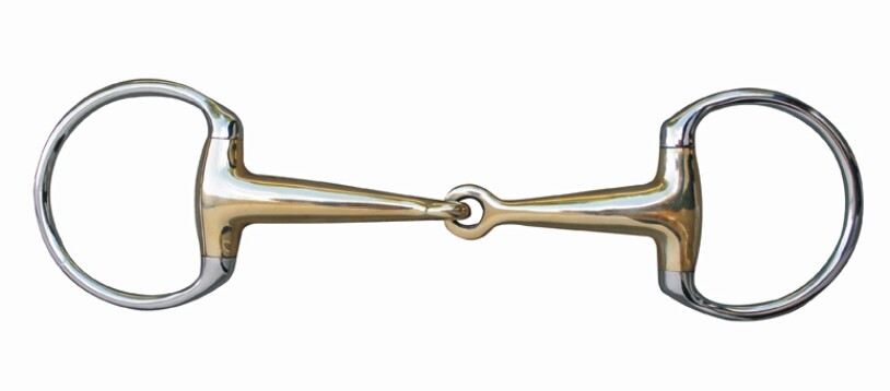 9869 HKM Olivenkopfgebiss, 16 mm aus Argentan mit Edelstahlringen kostl. Versand