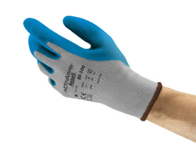 Ansell 80-100-9 Powerflex Suregrip Glove, Cut Level A2, Abrasion Level A4 (1
