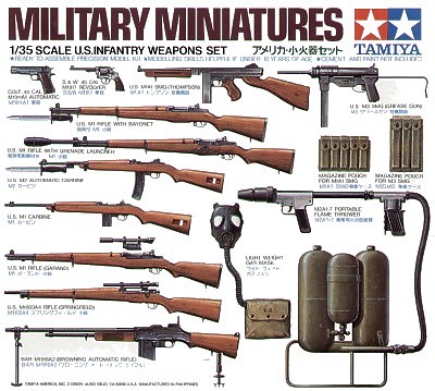 Tamiya 1/35 WWII US Infantry Weapons set 35121