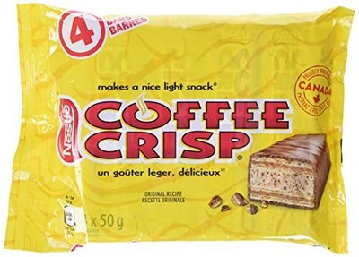Canada Candy Coffee Crisp Chocolate Bar 4 x 50gram Bars. Imported from Canada...