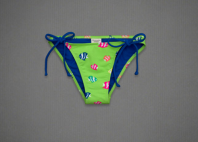 ABERCROMBIE FITCH Women s Swimwear Bikini Bottom Green Fish Size