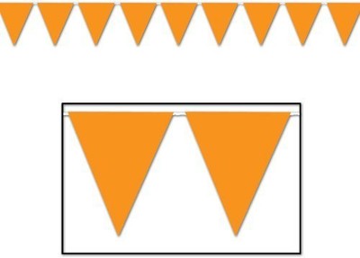 100 Ft Orange Pennant Flag Banner Party Event