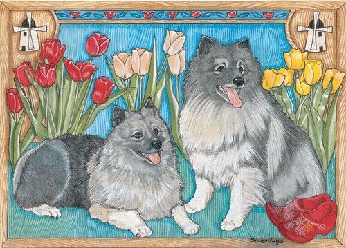 Keeshond Blank Note Card