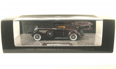 Duesenberg Sjn Supercharged Convertible Coupé Rouge Foncé