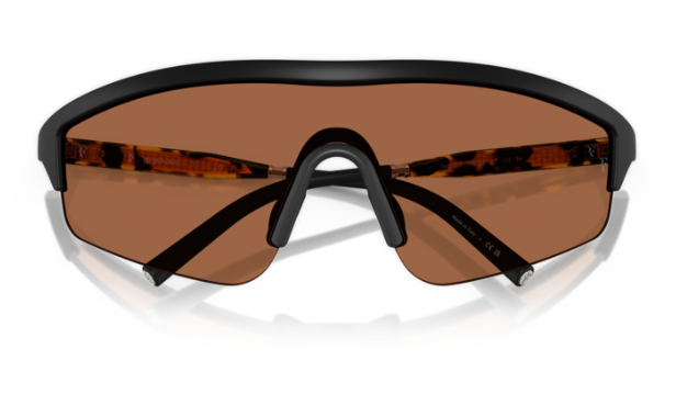 Pre-owned Oliver Peoples 0ov5560s R-7 700153 Semi Matte Black Clay Shield Men's Sunglasses In Orange
