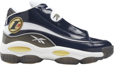Reebok Men's The Answer DMX Basketball Shoes Navy Blue White Gold Size 9