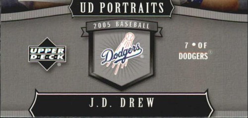2005 Upper Deck Portraits - J.D. Drew #49